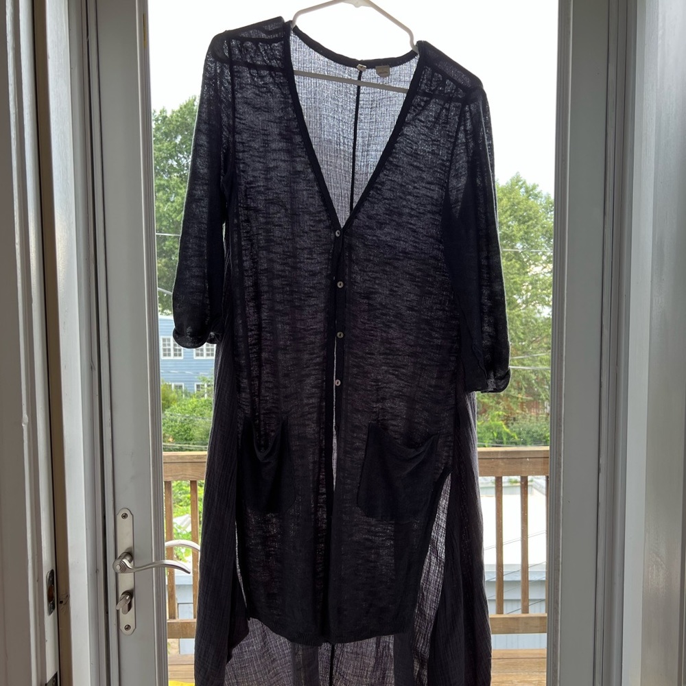 Anthropologie Moth Midi-Long Duster Cardigan Sz S